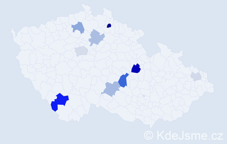 Příjmení: 'Mahurskyy', počet výskytů 14 v celé ČR