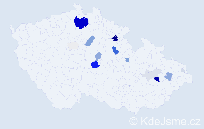 Příjmení: 'Rutter', počet výskytů 35 v celé ČR