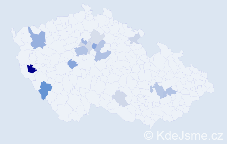 Příjmení: 'Durdík', počet výskytů 40 v celé ČR