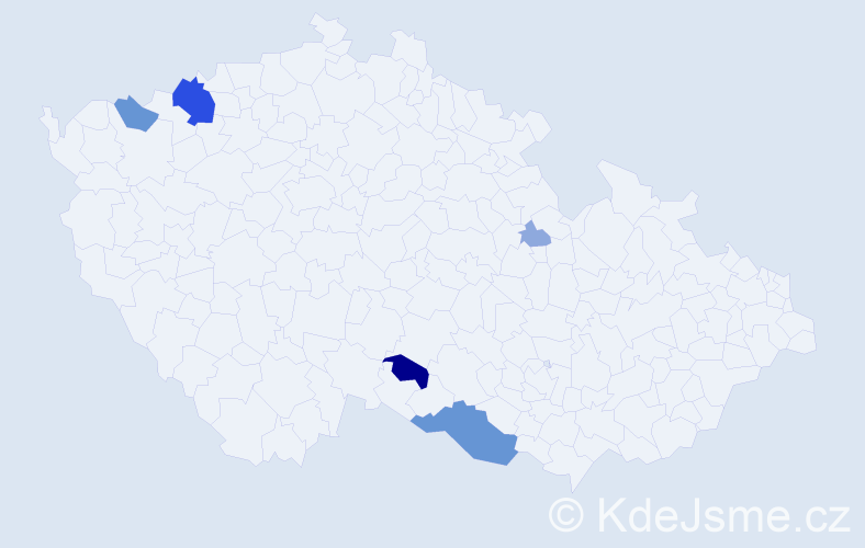 Příjmení: 'Tripal', počet výskytů 20 v celé ČR