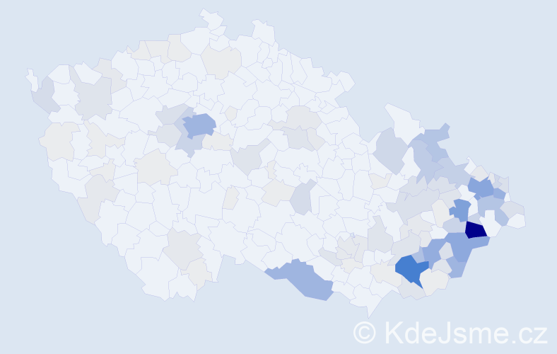 Příjmení: 'Fusek', počet výskytů 470 v celé ČR