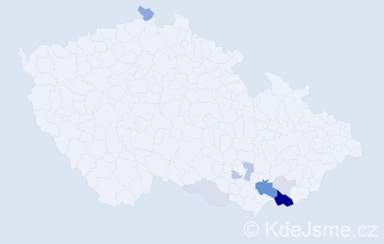 Příjmení: 'Finfera', počet výskytů 23 v celé ČR