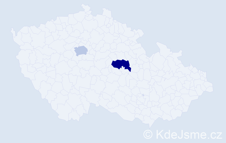 Příjmení: 'Dragutan', počet výskytů 2 v celé ČR
