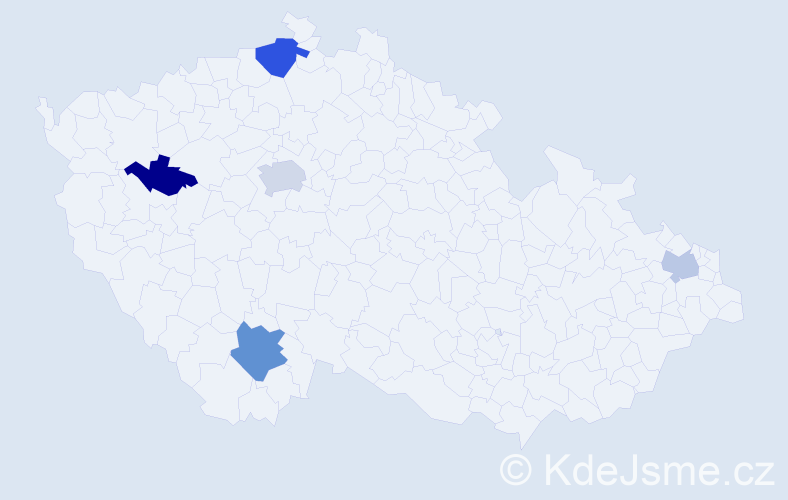 Příjmení: 'Bartha', počet výskytů 8 v celé ČR