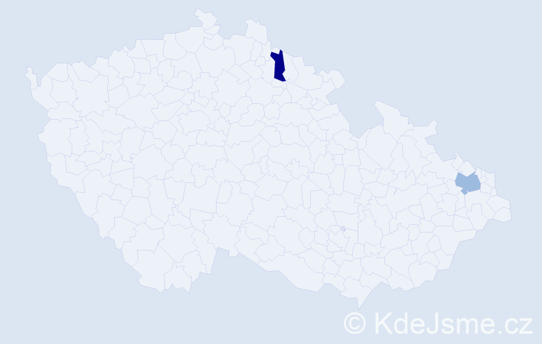 Příjmení: 'Ambrúž', počet výskytů 5 v celé ČR