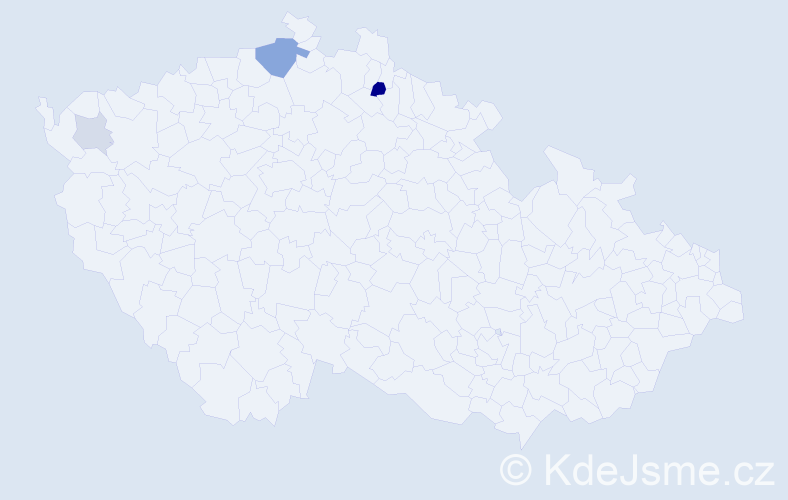 Příjmení: 'Kaššayová', počet výskytů 8 v celé ČR