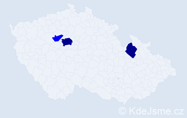 Příjmení: 'Valos', počet výskytů 5 v celé ČR