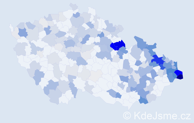 Příjmení: 'Mazurová', počet výskytů 815 v celé ČR