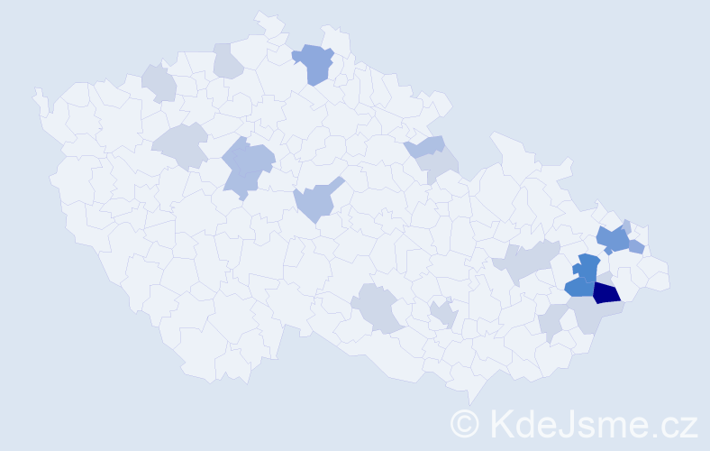 Příjmení: 'Snozová', počet výskytů 60 v celé ČR