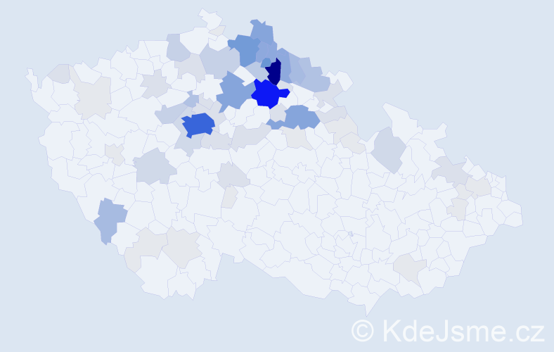Příjmení: 'Skrbek', počet výskytů 292 v celé ČR
