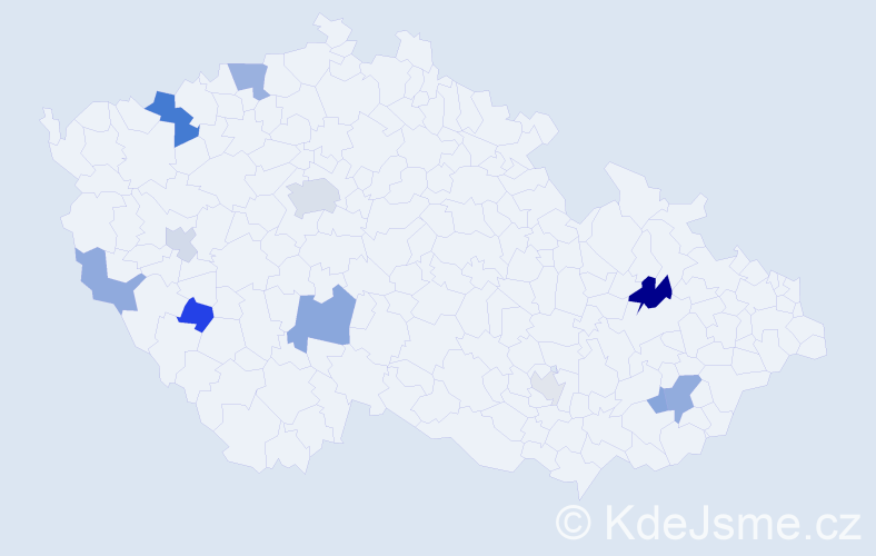 Příjmení: 'Gatial', počet výskytů 21 v celé ČR