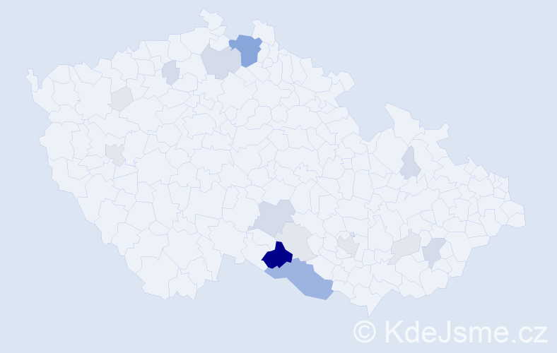 Příjmení: 'Nesibová', počet výskytů 65 v celé ČR