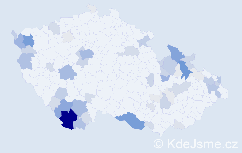 Příjmení: 'Kutlák', počet výskytů 287 v celé ČR