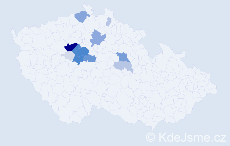 Příjmení: 'Řešátko', počet výskytů 56 v celé ČR
