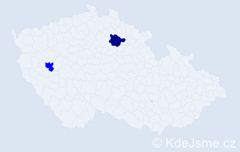 Příjmení: 'Kincses', počet výskytů 3 v celé ČR