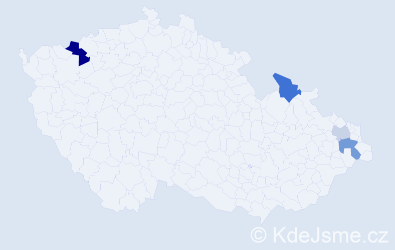 Příjmení: 'Klanerová', počet výskytů 20 v celé ČR