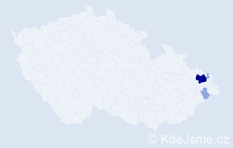Příjmení: 'Sotola', počet výskytů 7 v celé ČR