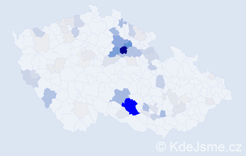 Příjmení: 'Rygl', počet výskytů 281 v celé ČR