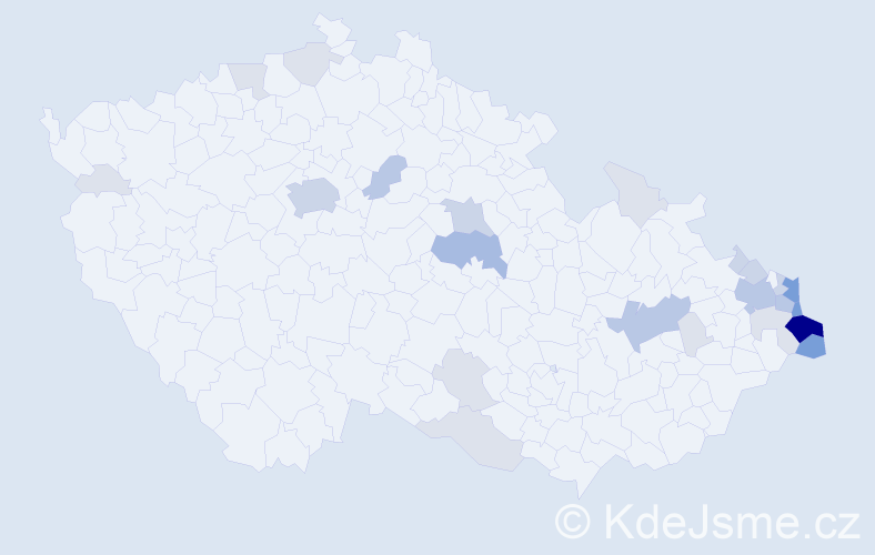 Příjmení: 'Janik', počet výskytů 85 v celé ČR