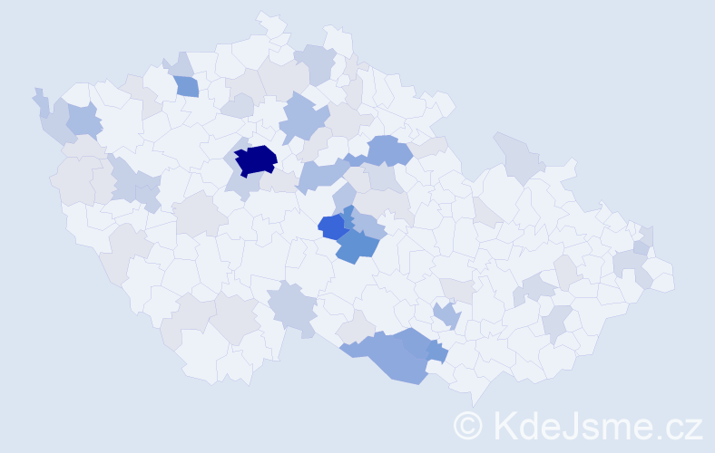 Příjmení: 'Peca', počet výskytů 204 v celé ČR