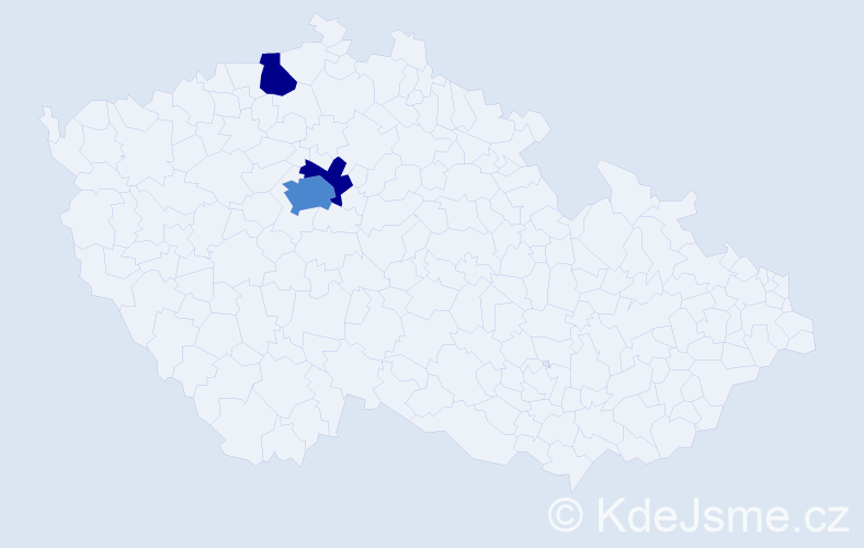 Příjmení: 'Ujváriová', počet výskytů 7 v celé ČR