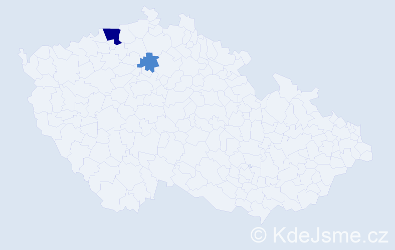 Příjmení: 'Tanzmannová', počet výskytů 6 v celé ČR