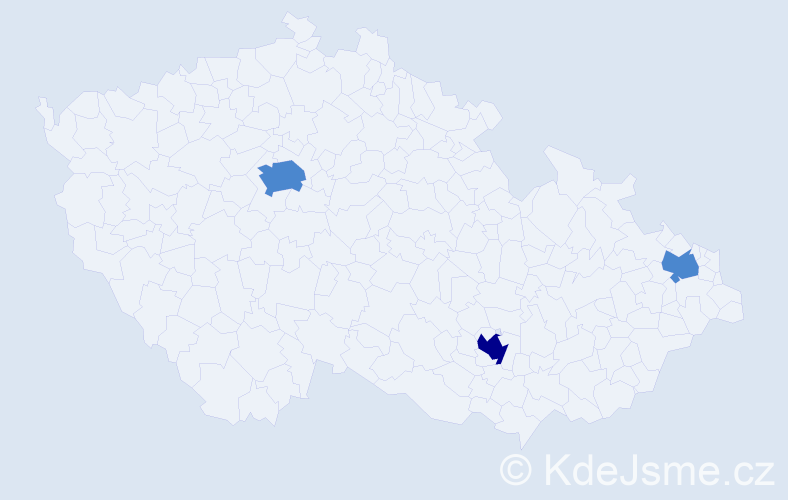 Příjmení: 'Rodanová', počet výskytů 5 v celé ČR