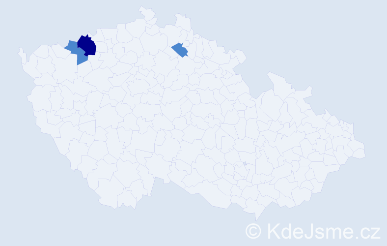 Příjmení: 'Bešornerová', počet výskytů 5 v celé ČR