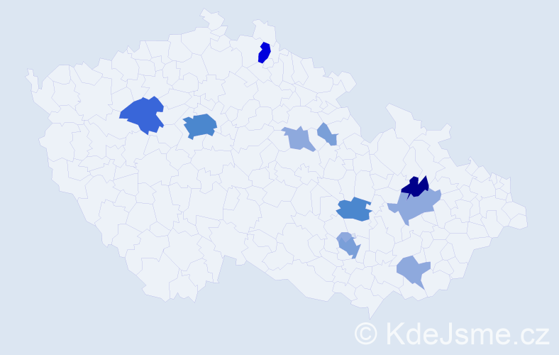 Příjmení: 'Korcinová', počet výskytů 31 v celé ČR