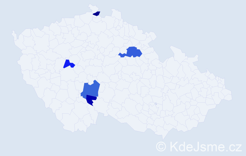 Příjmení: 'Kavalská', počet výskytů 8 v celé ČR