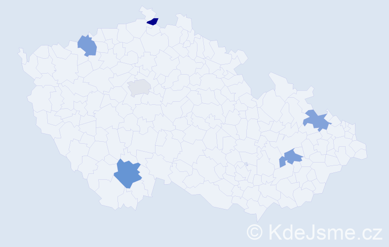 Příjmení: 'Golovchenko', počet výskytů 7 v celé ČR