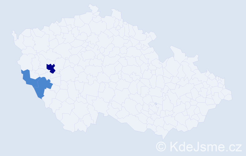 Příjmení: 'Kausek', počet výskytů 5 v celé ČR