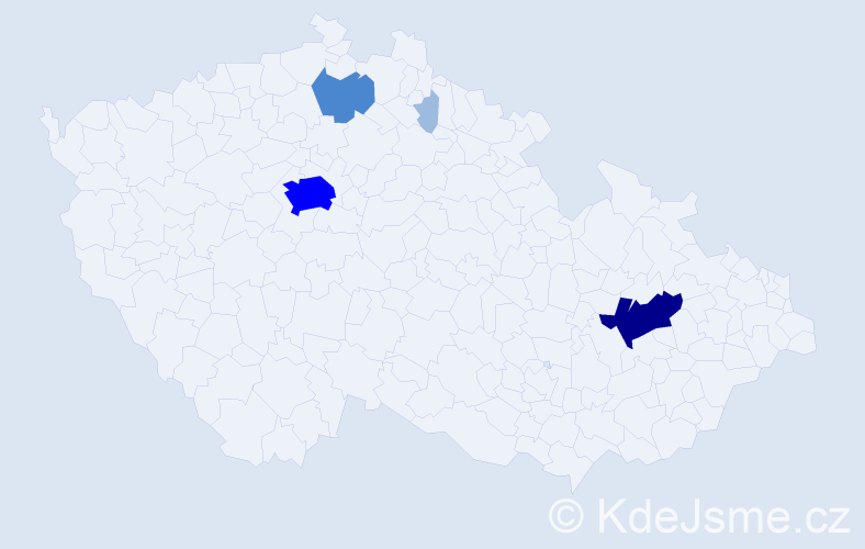 Příjmení: 'Borz', počet výskytů 10 v celé ČR