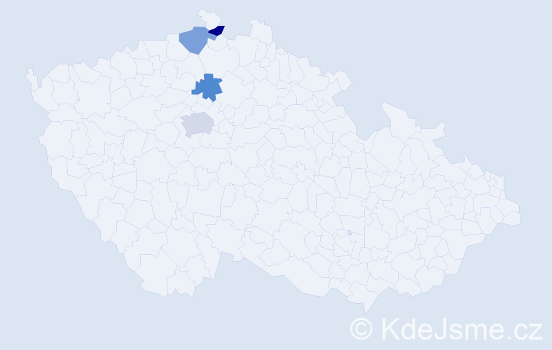 Příjmení: 'Rohde', počet výskytů 10 v celé ČR