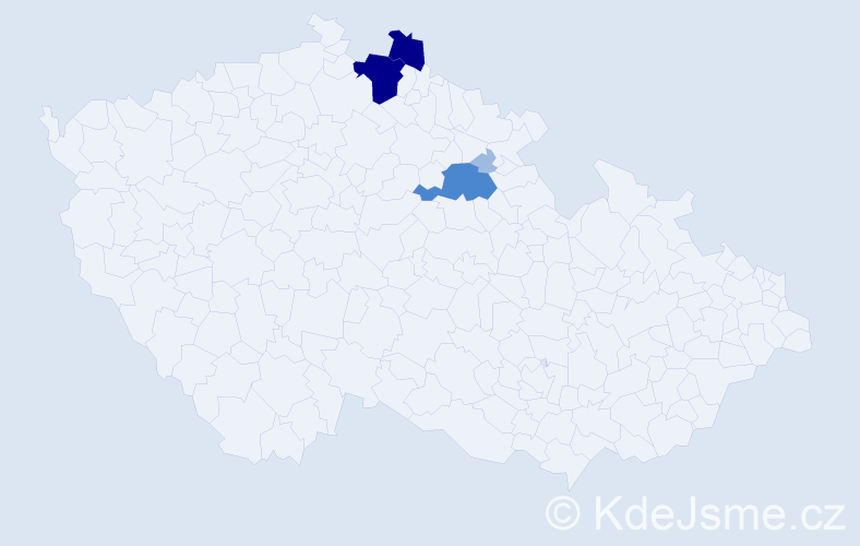 Příjmení: 'Kárasz', počet výskytů 11 v celé ČR