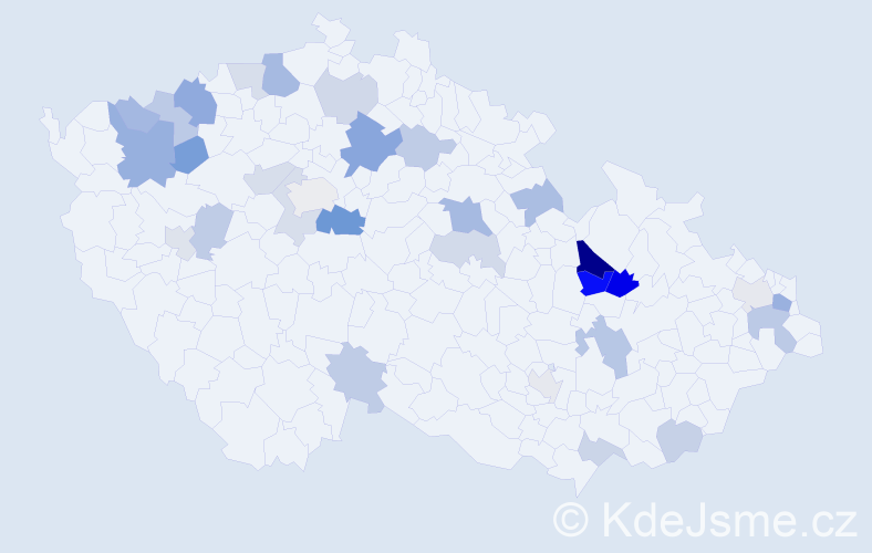 Příjmení: 'Lörinc', počet výskytů 60 v celé ČR