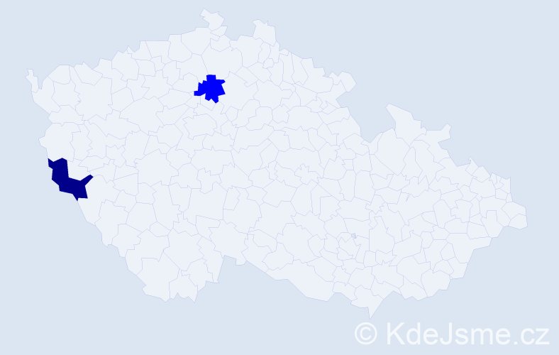 Příjmení: '"Pekár-Hudák"', počet výskytů 3 v celé ČR