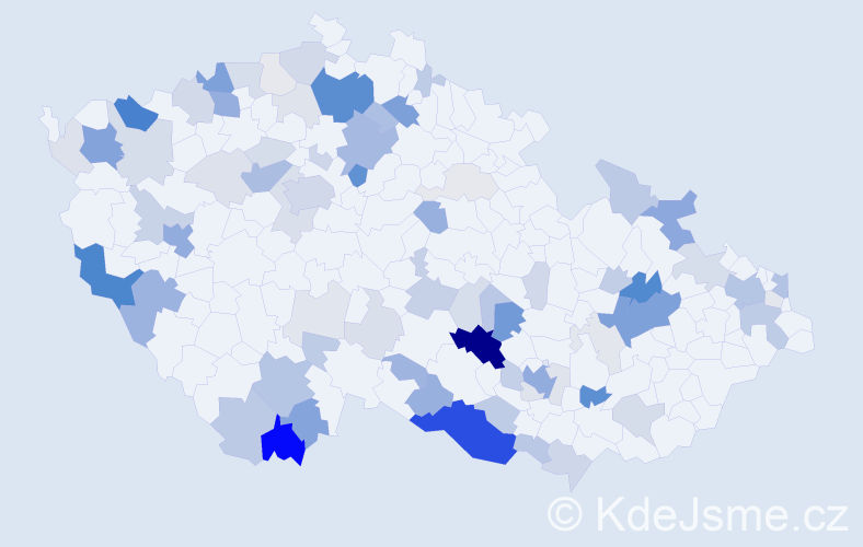 Příjmení: 'Hammerová', počet výskytů 277 v celé ČR