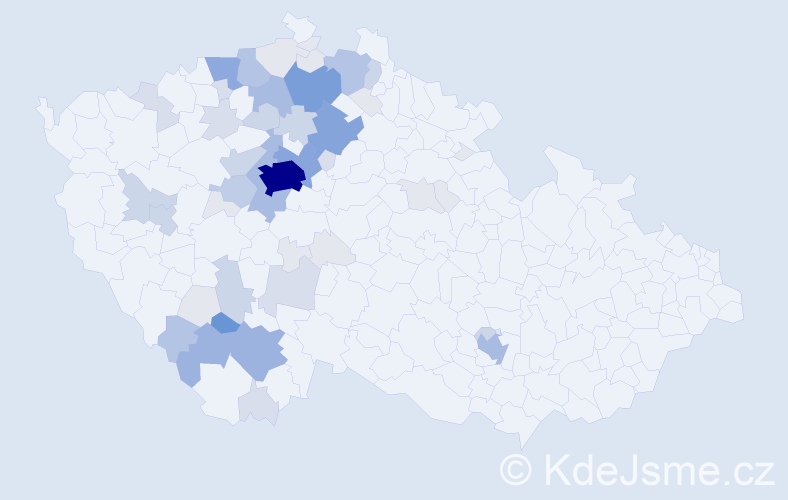 Příjmení: 'Hanžl', počet výskytů 199 v celé ČR