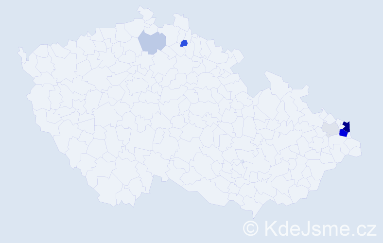 Příjmení: 'Cielecki', počet výskytů 21 v celé ČR