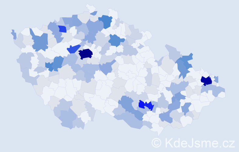 Příjmení: 'Hudecová', počet výskytů 487 v celé ČR