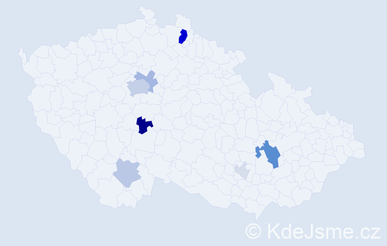 Příjmení: 'Roden', počet výskytů 16 v celé ČR