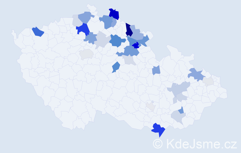 Příjmení: 'Kober', počet výskytů 80 v celé ČR