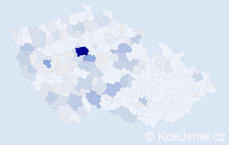 Příjmení: 'Zídková', počet výskytů 455 v celé ČR