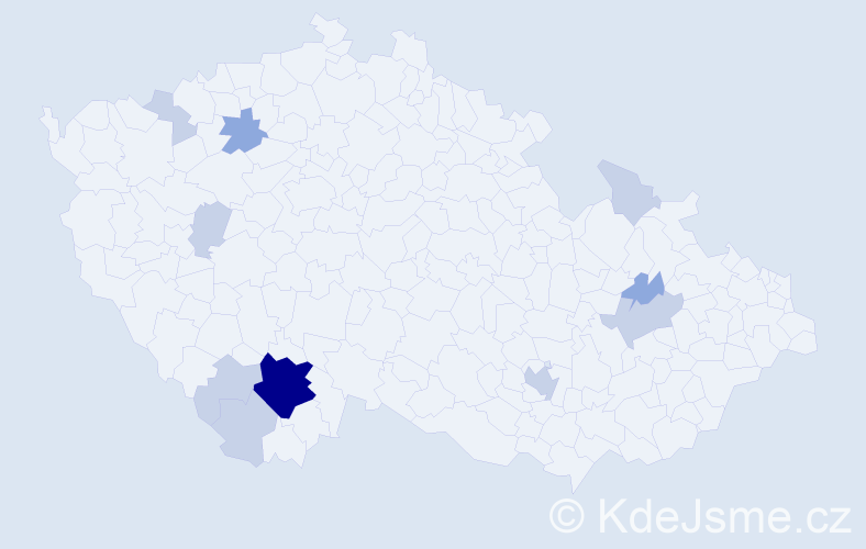 Příjmení: 'Edelmanová', počet výskytů 23 v celé ČR
