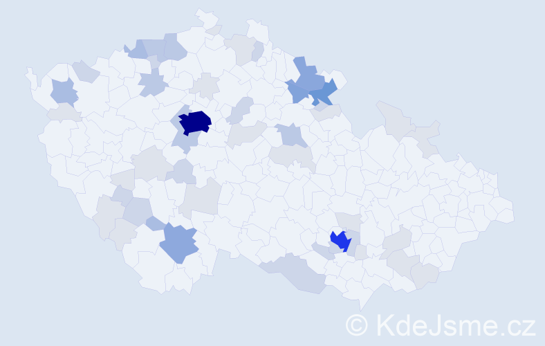 Příjmení: 'Friedová', počet výskytů 143 v celé ČR