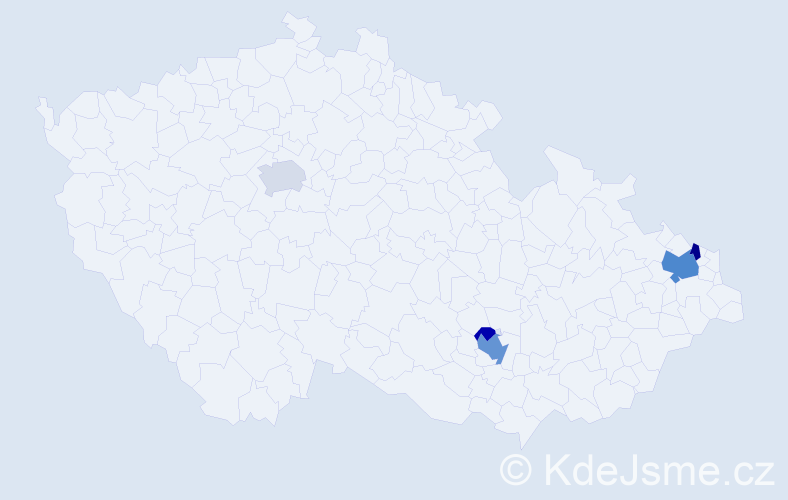 Příjmení: 'Olma', počet výskytů 28 v celé ČR