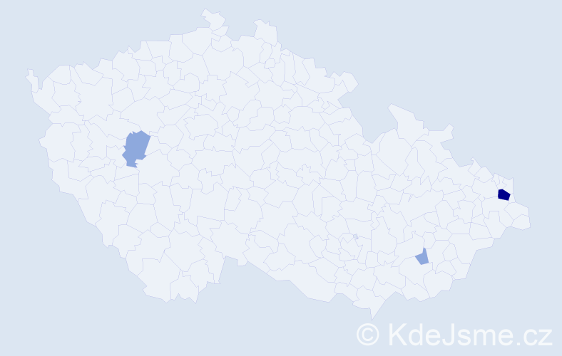 Příjmení: 'Kavaler', počet výskytů 7 v celé ČR