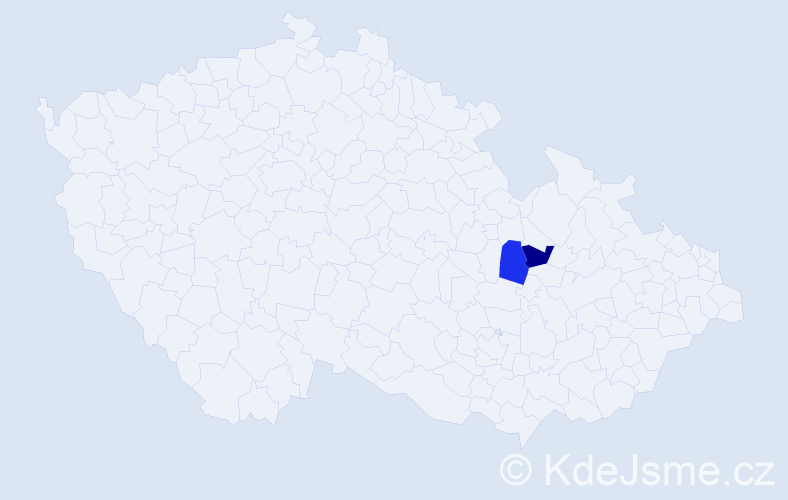 Příjmení: 'Keslar', počet výskytů 4 v celé ČR