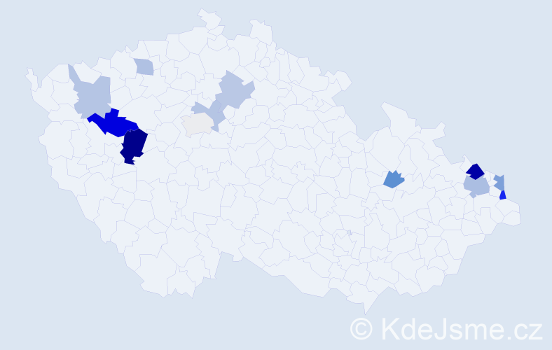 Příjmení: 'Stenzel', počet výskytů 24 v celé ČR